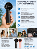 Ventilateur de poche haute performance batterie usb